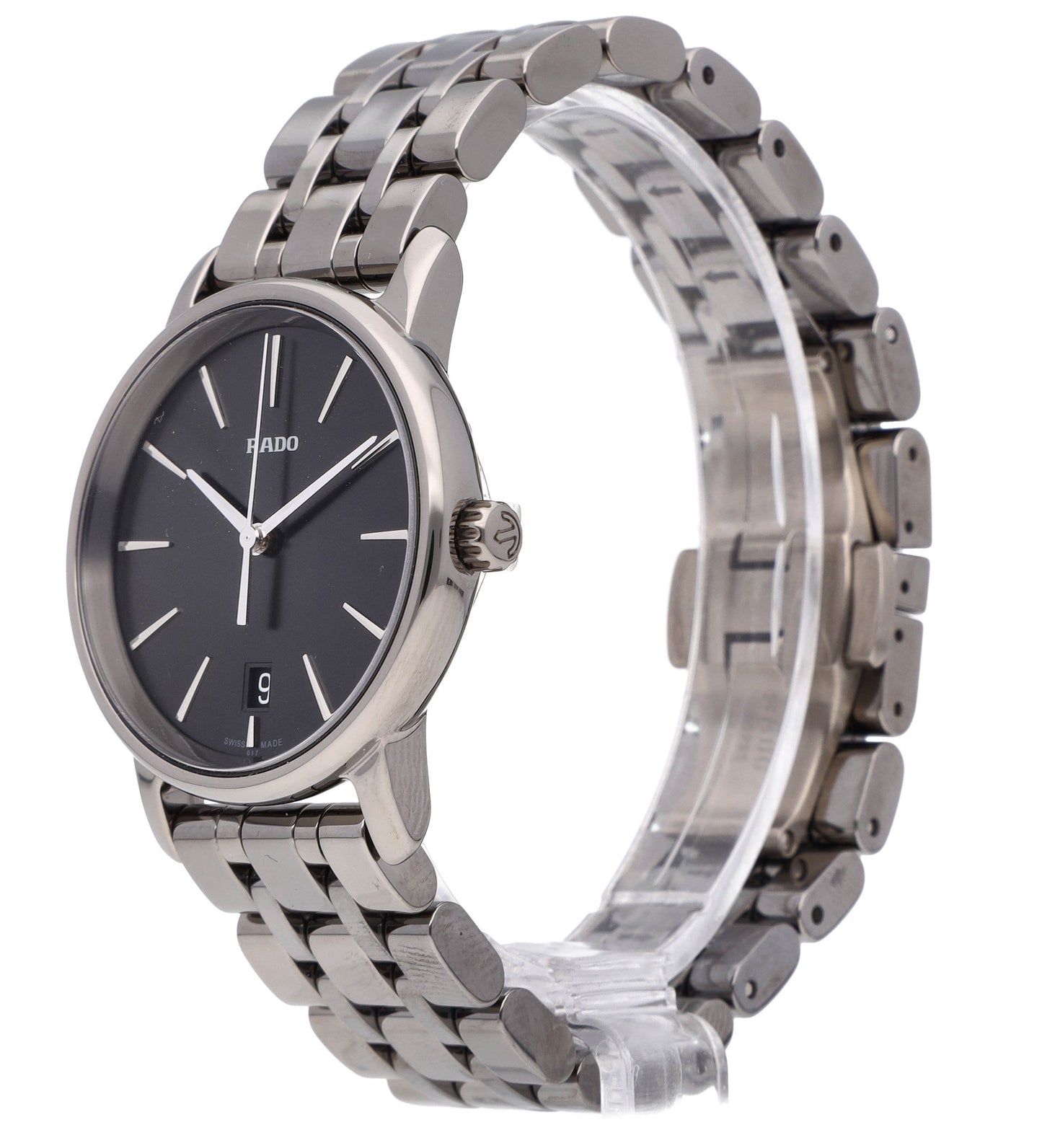 Rado DiaMaster Quartz 33mm Ceramic Black Dial Ladies Watch R14063182