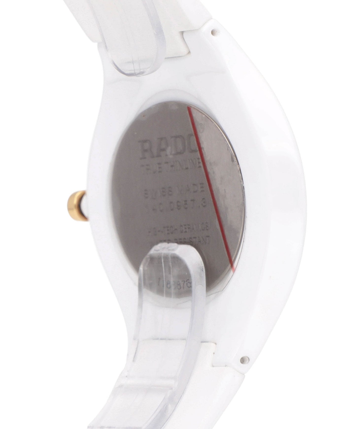 Rado True Thinline 39mm White Dial Rubber Strap Ceramic Ladies Watch R27957109