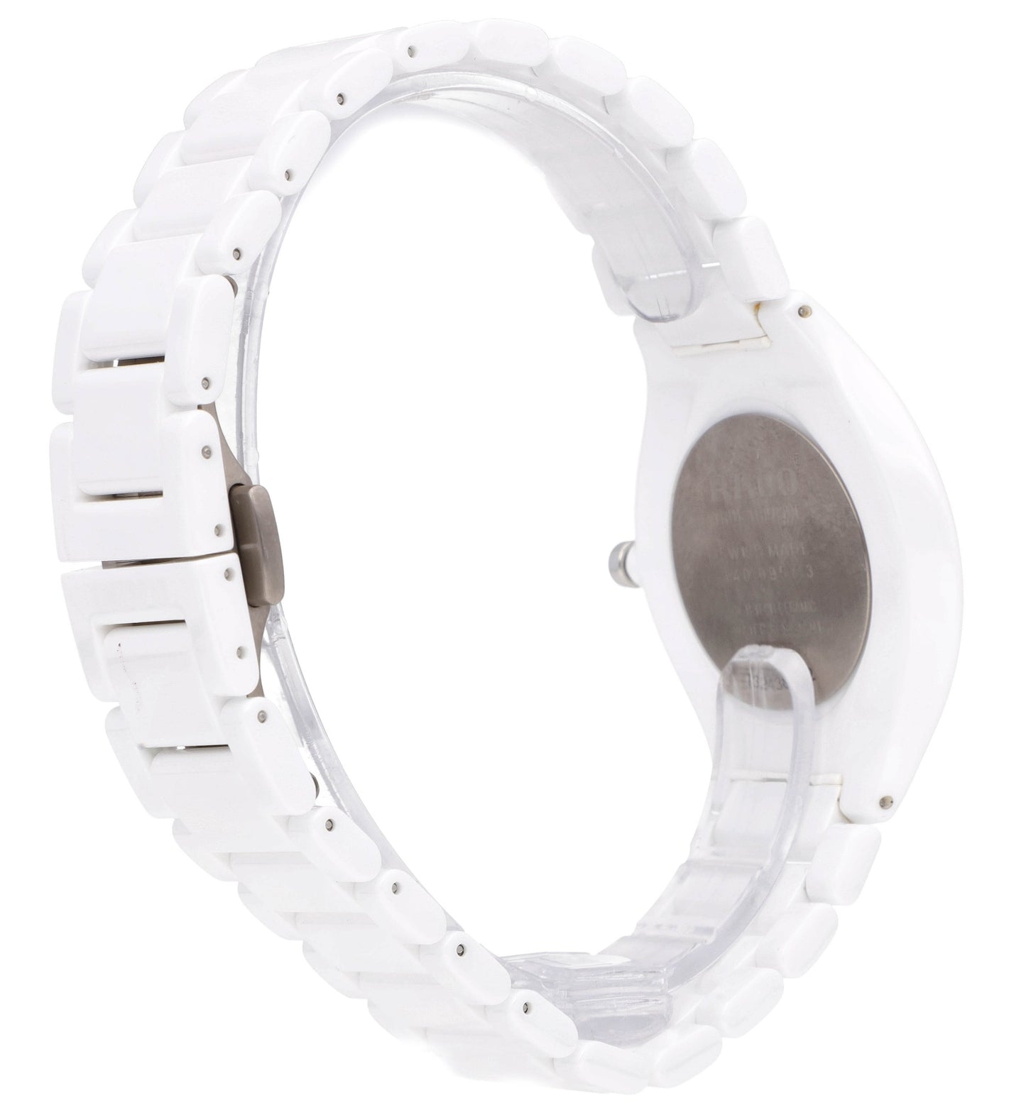 Rado True Thinline 39mm White MOP Diamond Dial Ceramic Ladies Watch R27957912