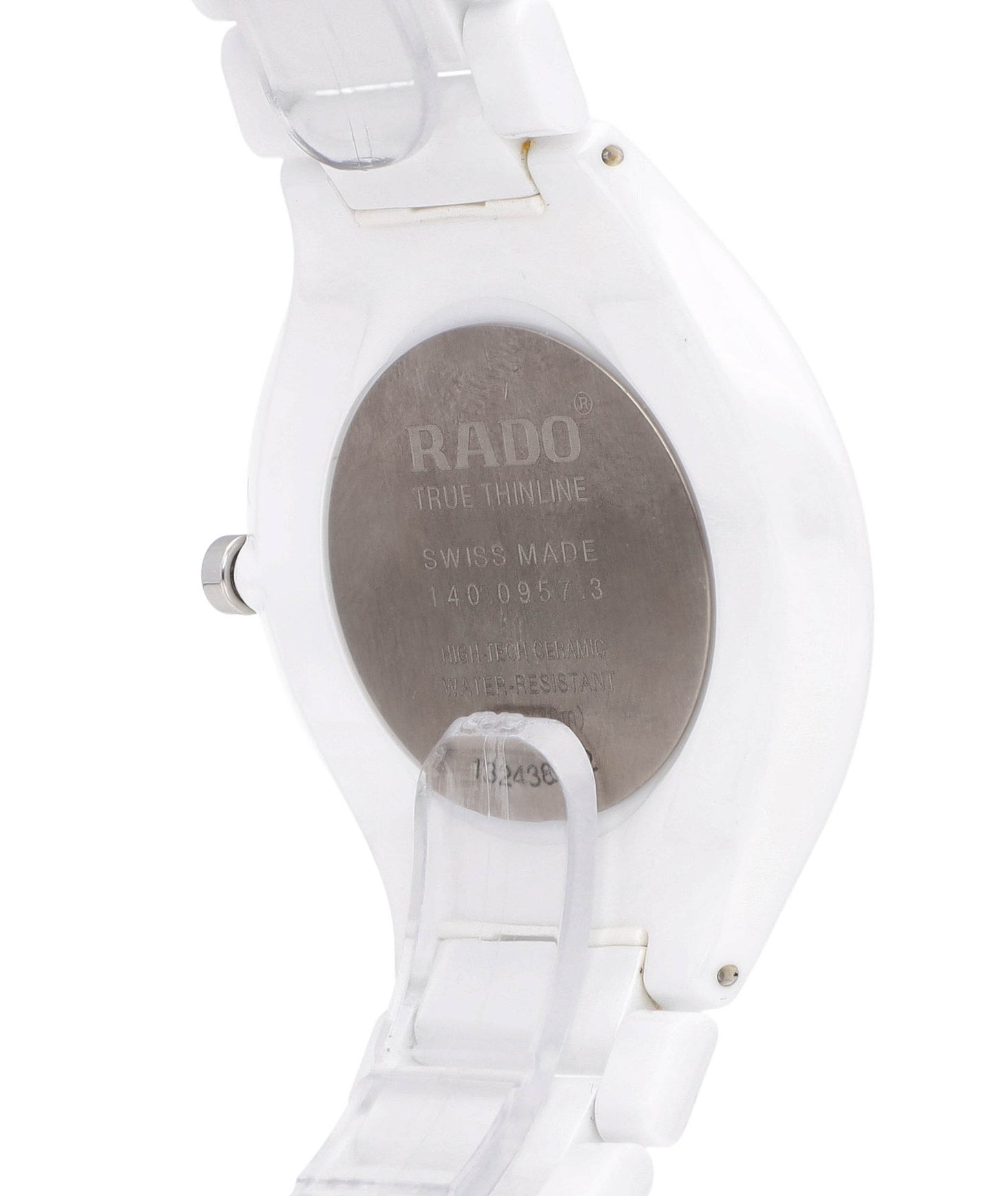 Rado True Thinline 39mm White MOP Diamond Dial Ceramic Ladies Watch R27957912