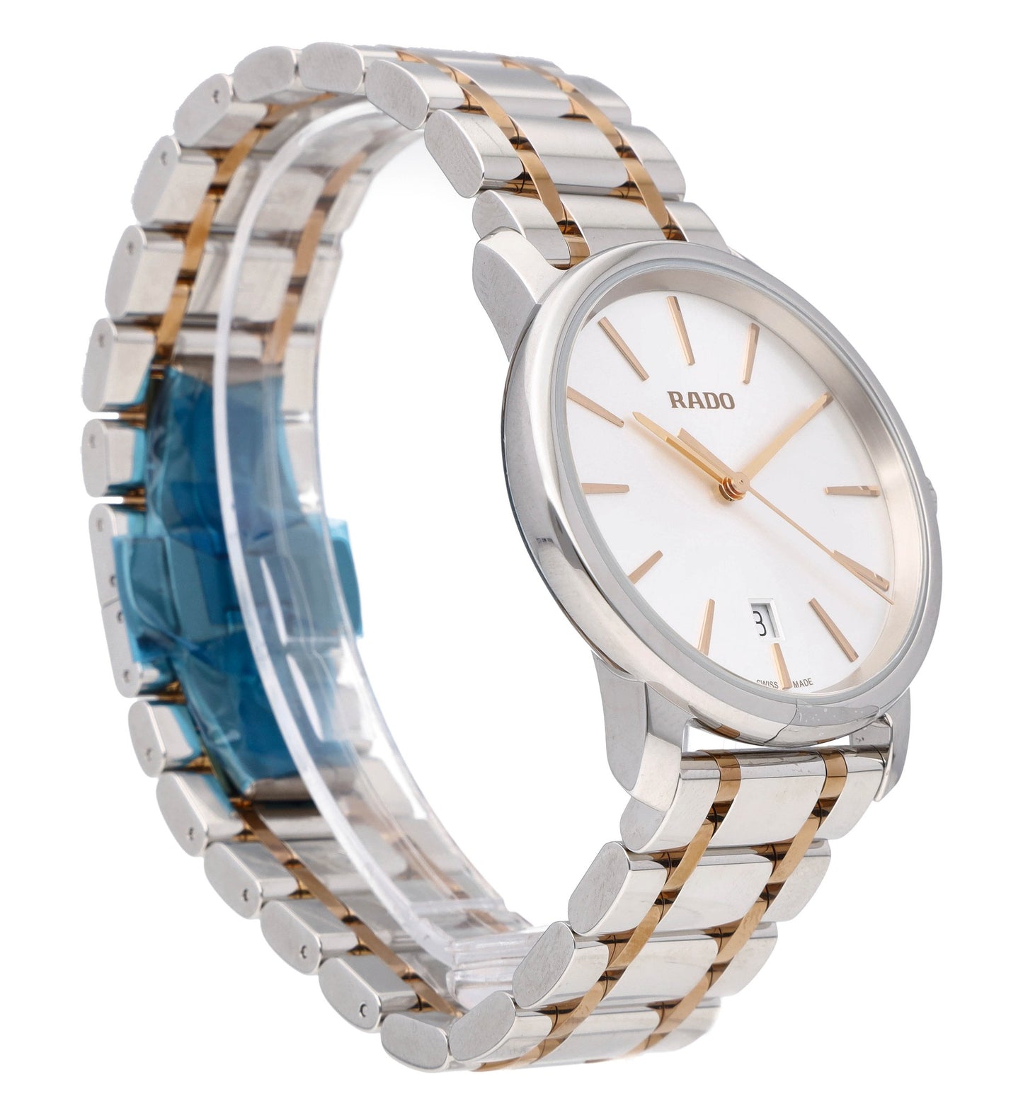 Rado DiaMaster 46mm Quartz Silver Dial Two-Tone Men's Watch R14078103