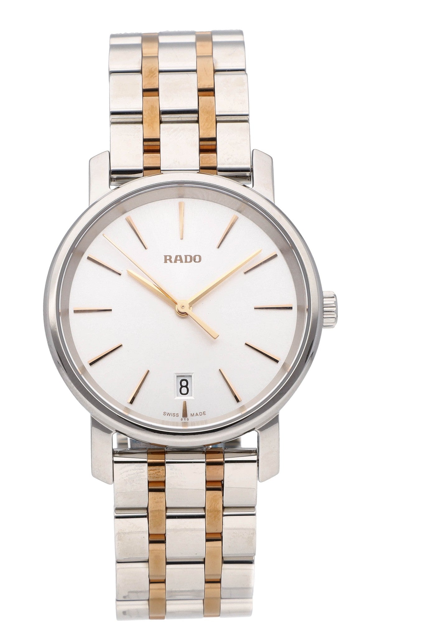 Rado DiaMaster Quartz 33mm Two-Tone Silver Dial Ladies Watch R14089103
