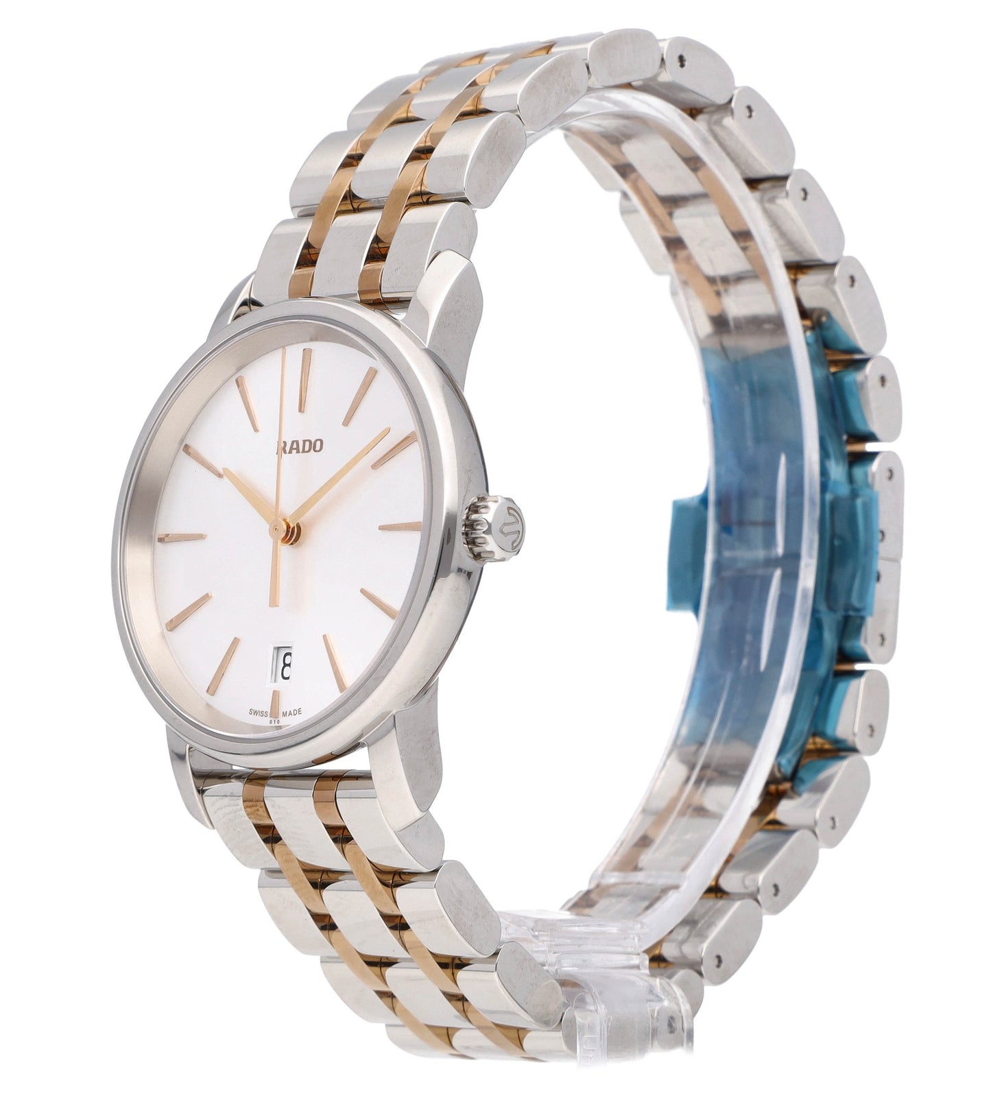 Rado DiaMaster Quartz 33mm Two-Tone Silver Dial Ladies Watch R14089103