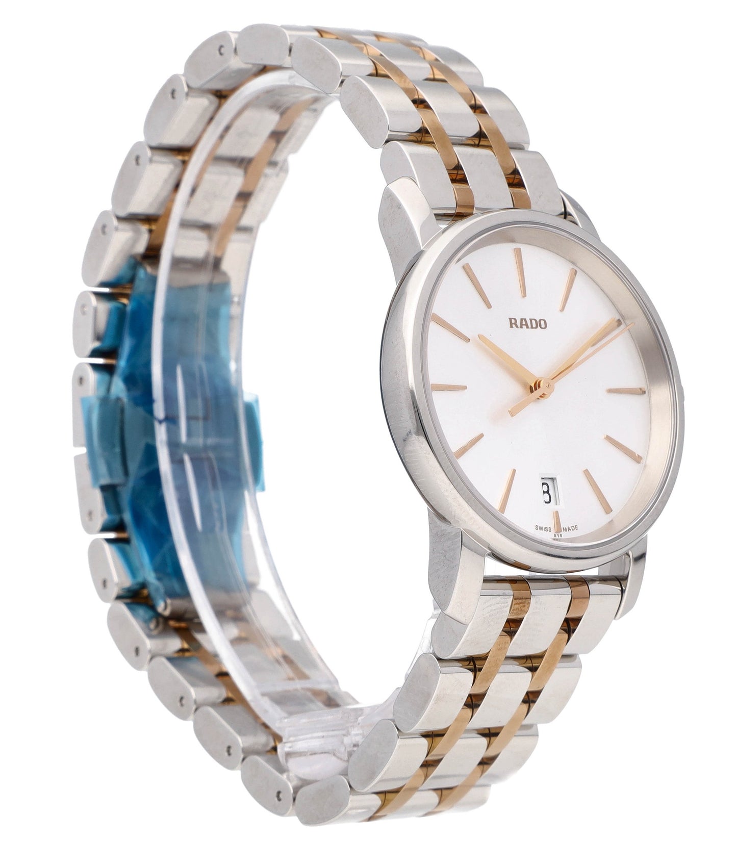 Rado DiaMaster Quartz 33mm Two-Tone Silver Dial Ladies Watch R14089103
