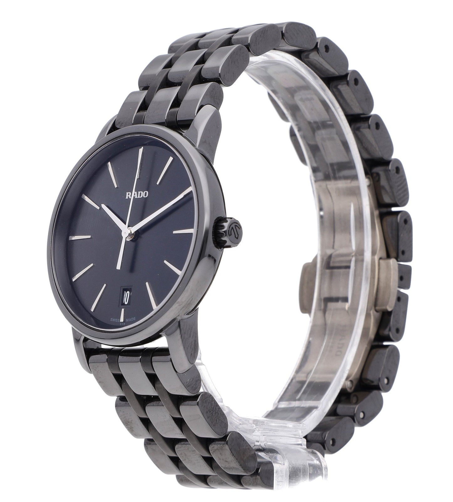 Rado DiaMaster Black Dial 33mm Quartz Ceramic Ladies Watch R14064177