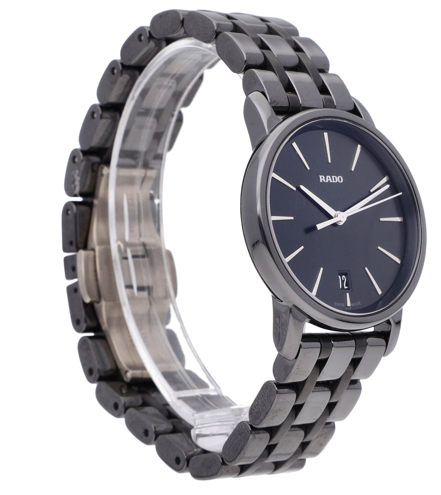 Rado DiaMaster Black Dial 33mm Quartz Ceramic Ladies Watch R14064177