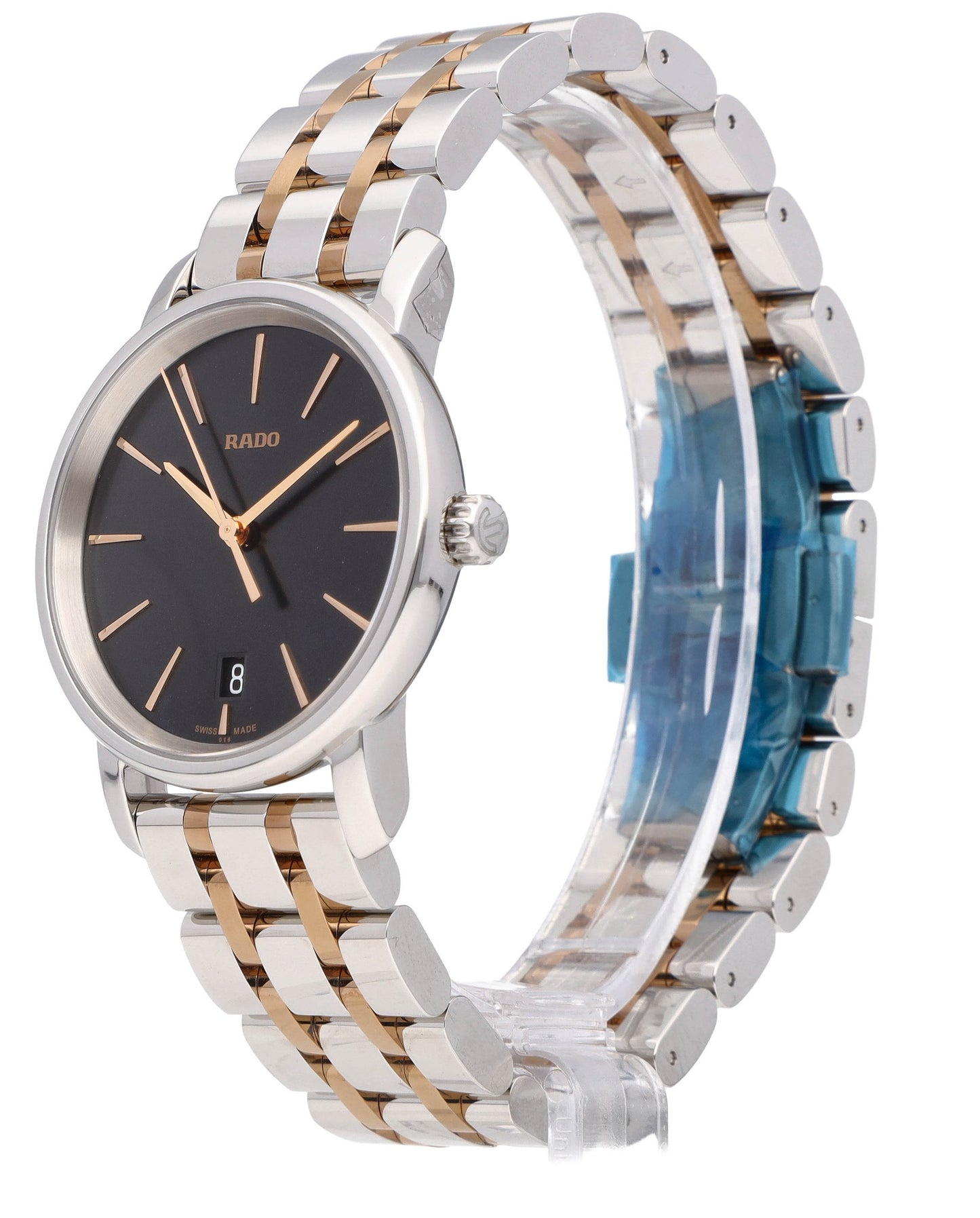 Rado DiaMaster Quartz 33mm Two-Tone Black Dial Ladies Watch R14089163