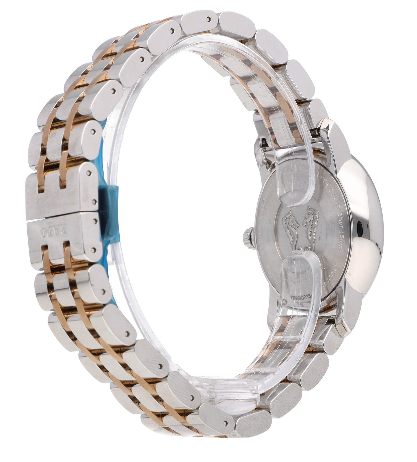 Rado DiaMaster Quartz 33mm Two-Tone Black Dial Ladies Watch R14089163