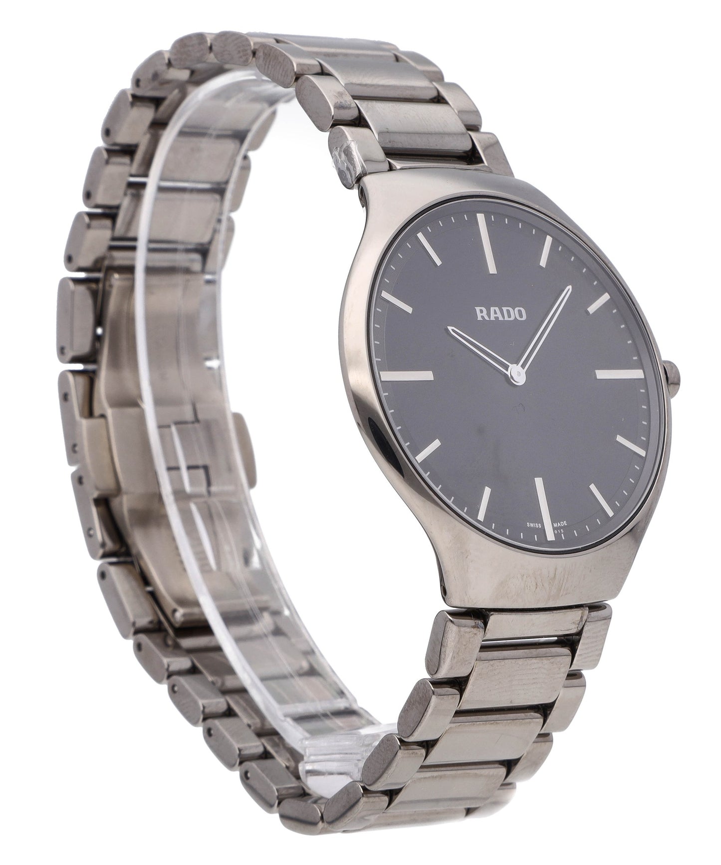 Rado True Thinline 30mm Quartz Black Dial Ceramic Ladies Watch R27956152