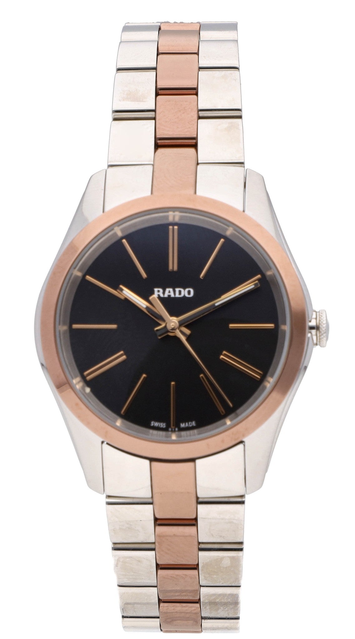 Rado Hyperchrome 31mm Quartz Two-Tone Black Dial Ladies Watch R32976152