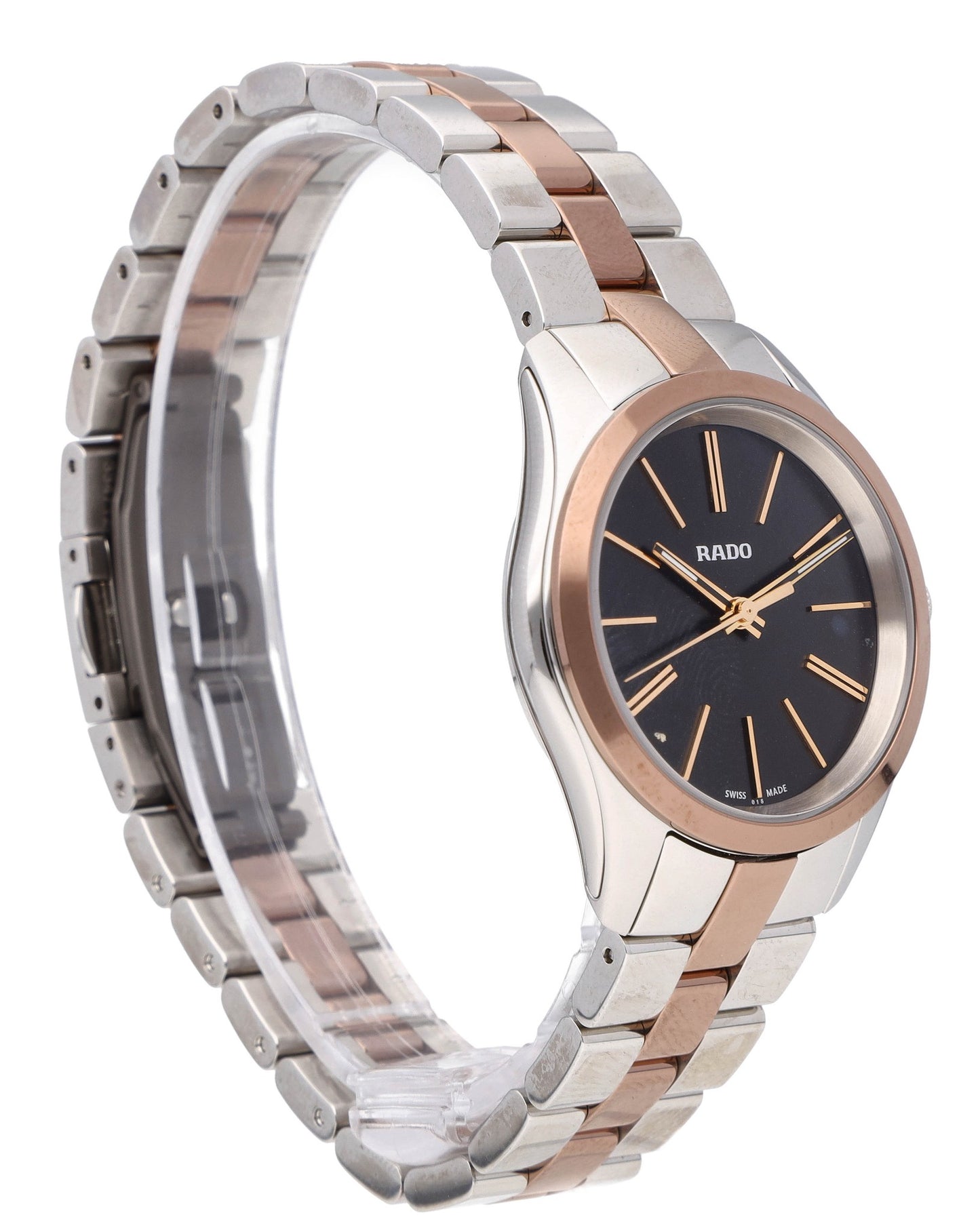 Rado Hyperchrome 31mm Quartz Two-Tone Black Dial Ladies Watch R32976152