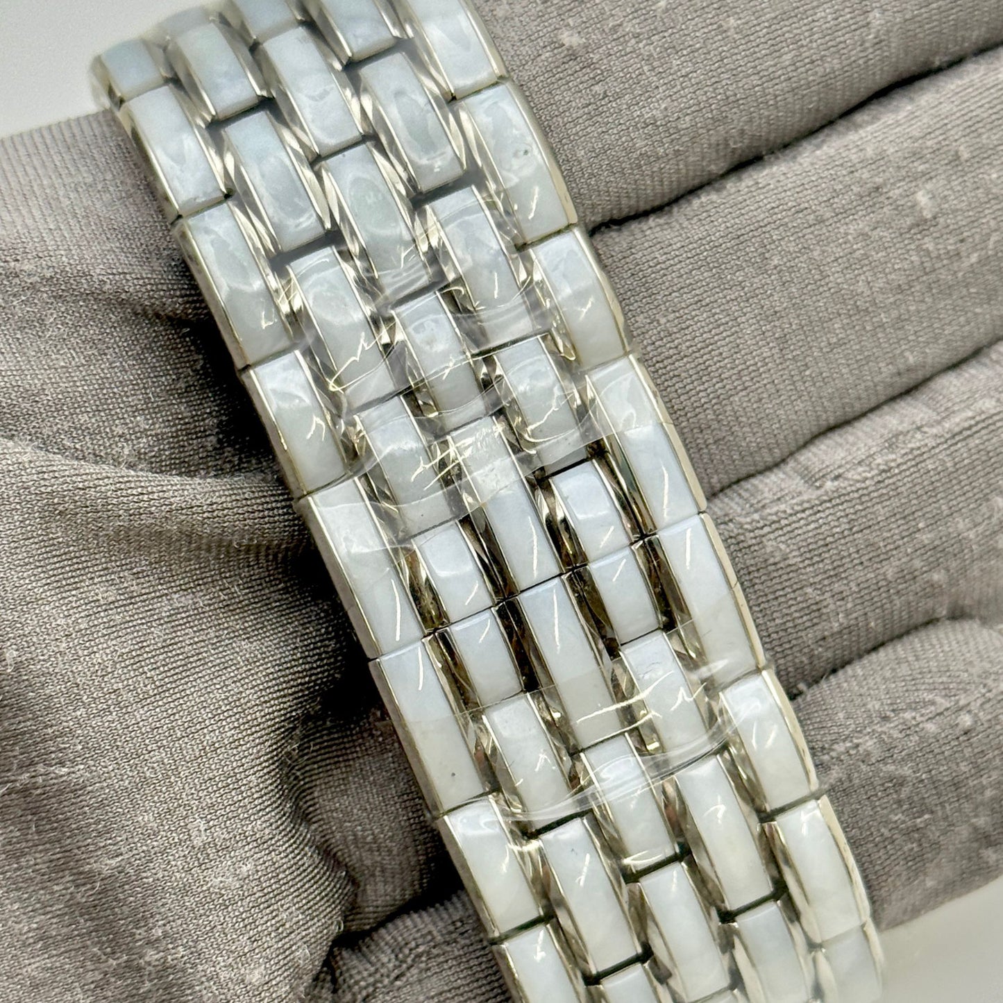 Chaumet Khesis 23x37mm Quartz White MOP Diamond Dial Ladies Watch W19630.35A