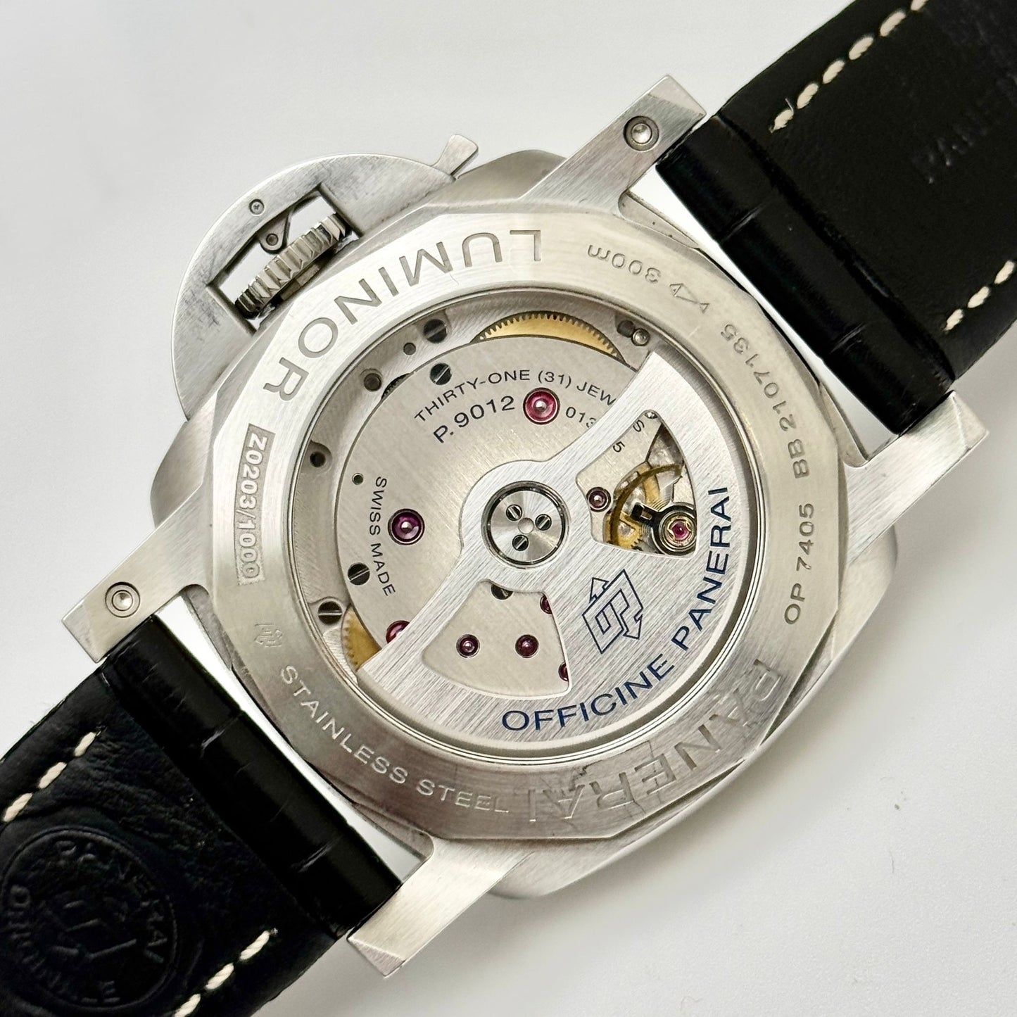Panerai Bi Tempo Power Reserve 44mm Black Dial GMT Men's Watch PAM01360