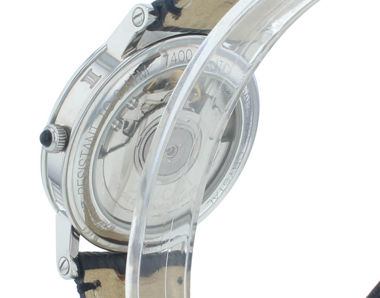 Pre-Owned Gucci 7400 Automatic Steel 34mm Silver Dial Black Strap Unisex Watch