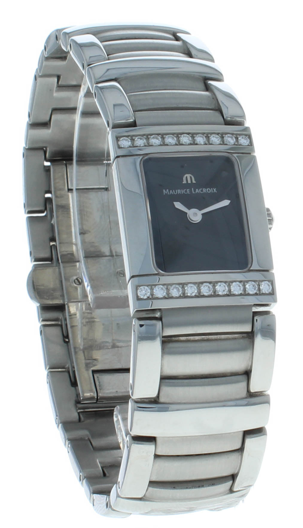 Pre-Owned Maurice Miros Lacroix Quartz Black Dial Ladies Watch MI2012SD552330