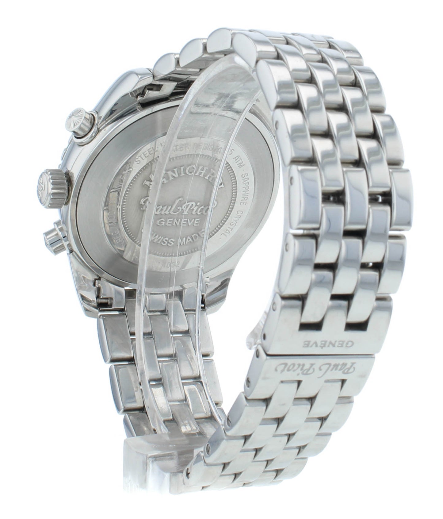 Paul Picot Minichron 36mm Chronograph White Dial Automatic Men's Watch 4032