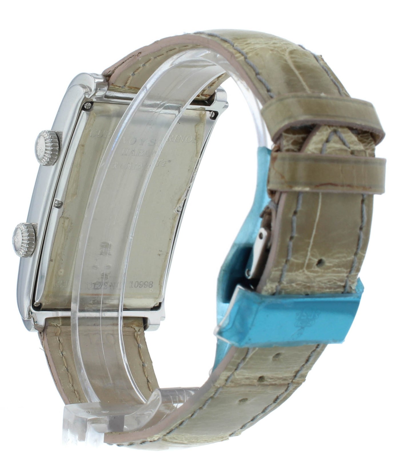 Pre-Owned Cuervo y Sobrinos Prominente Dual Time Auto Ladies Watch 1112.1GG.S1