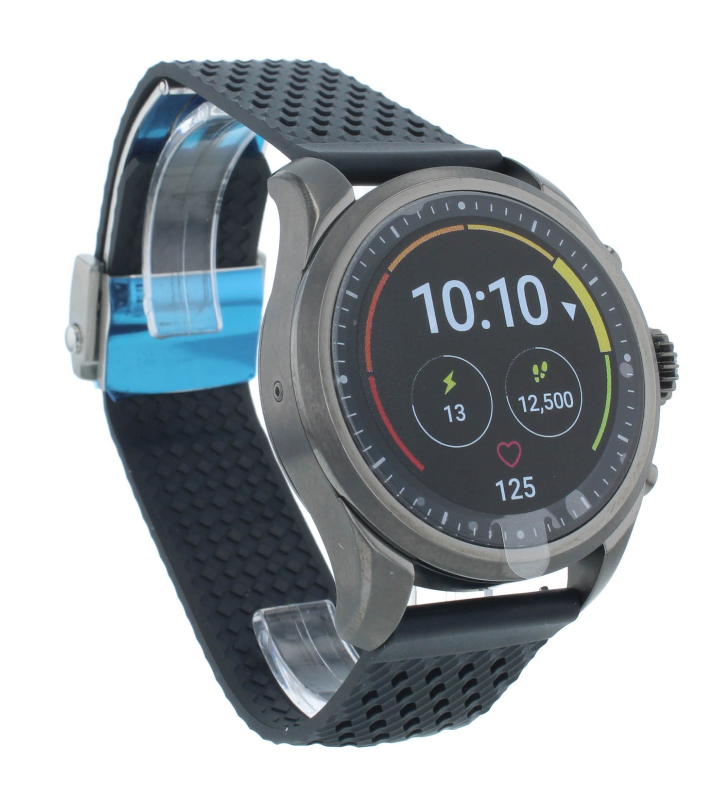 Montblanc Summit 2 42mm Quartz Black Rubber Strap Chrono Men's Smartwatch 119441