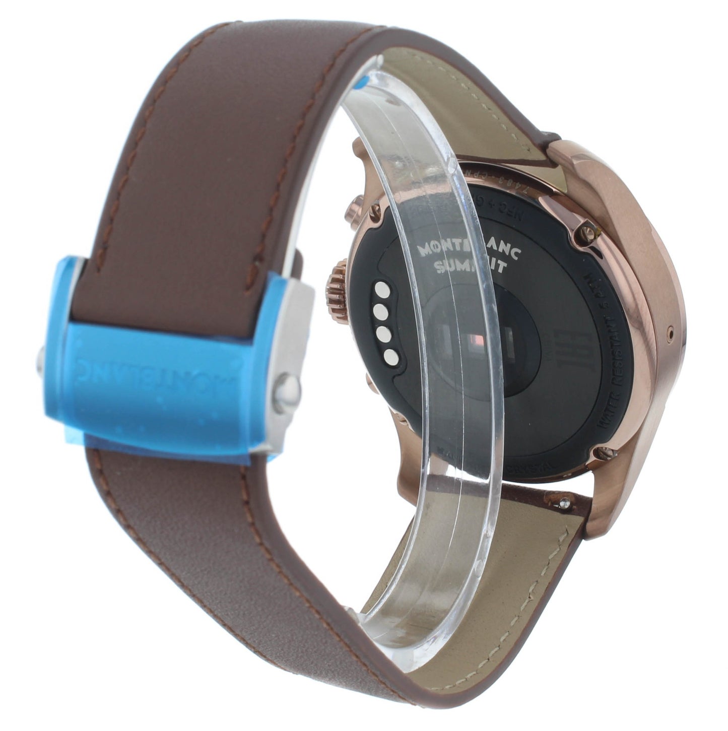 Montblanc Summit 2 42mm Quartz Leather Strap Chronograph Men's Smartwatch 126479