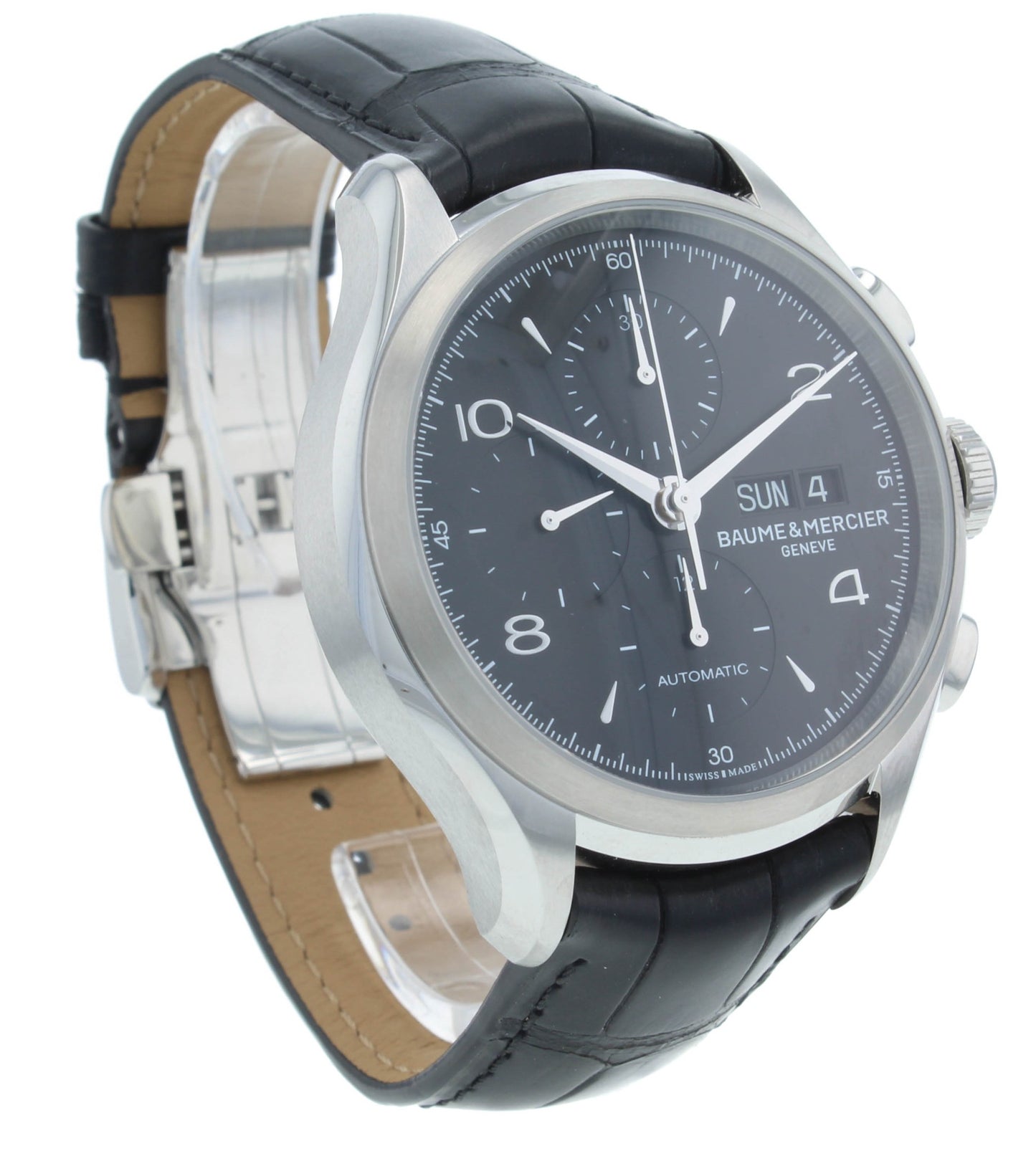 Baume & Mercier Clifton 43mm Auto Black Dial Chronograph Men's Watch MOA10211