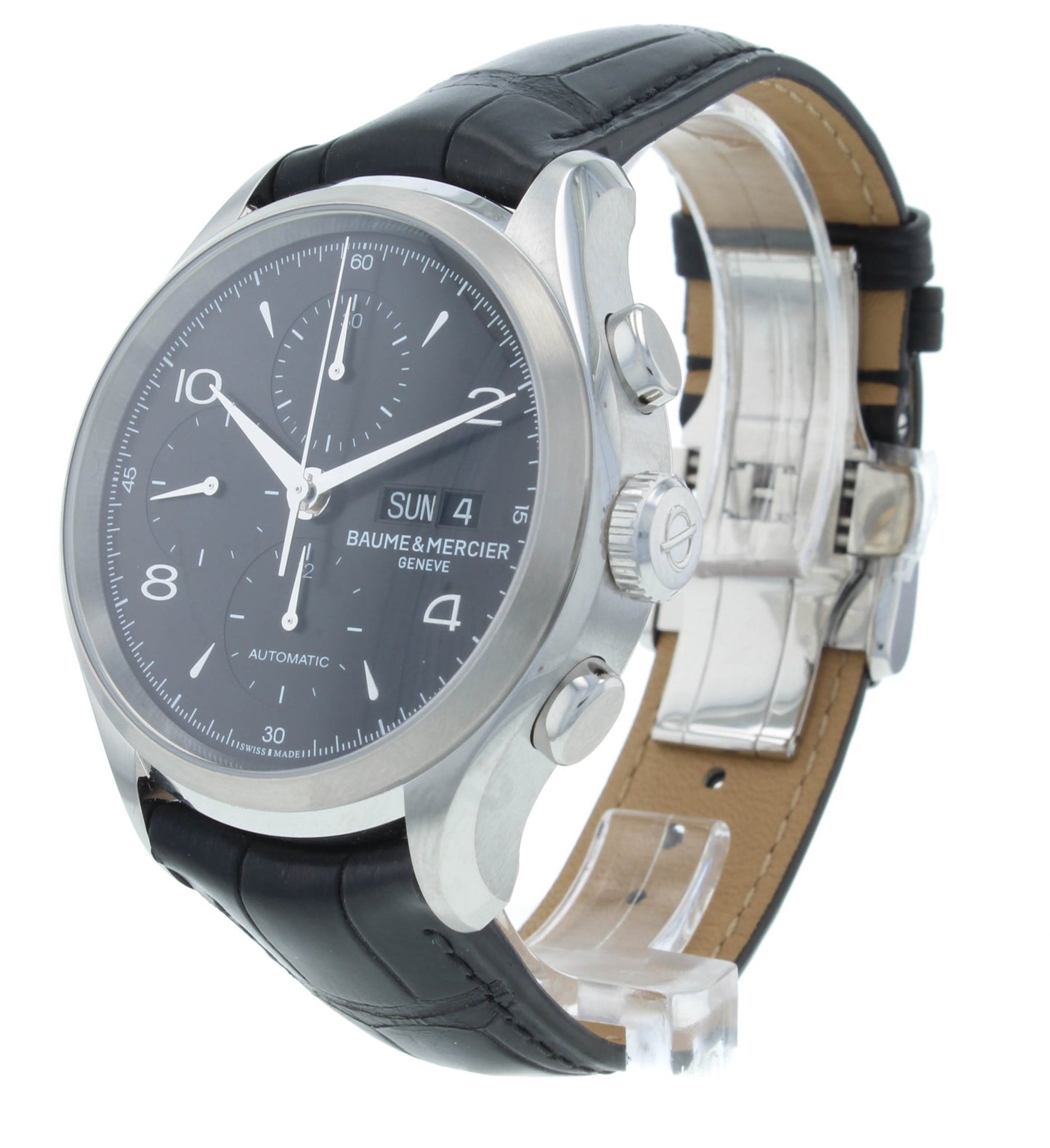 Baume & Mercier Clifton 43mm Auto Black Dial Chronograph Men's Watch MOA10211