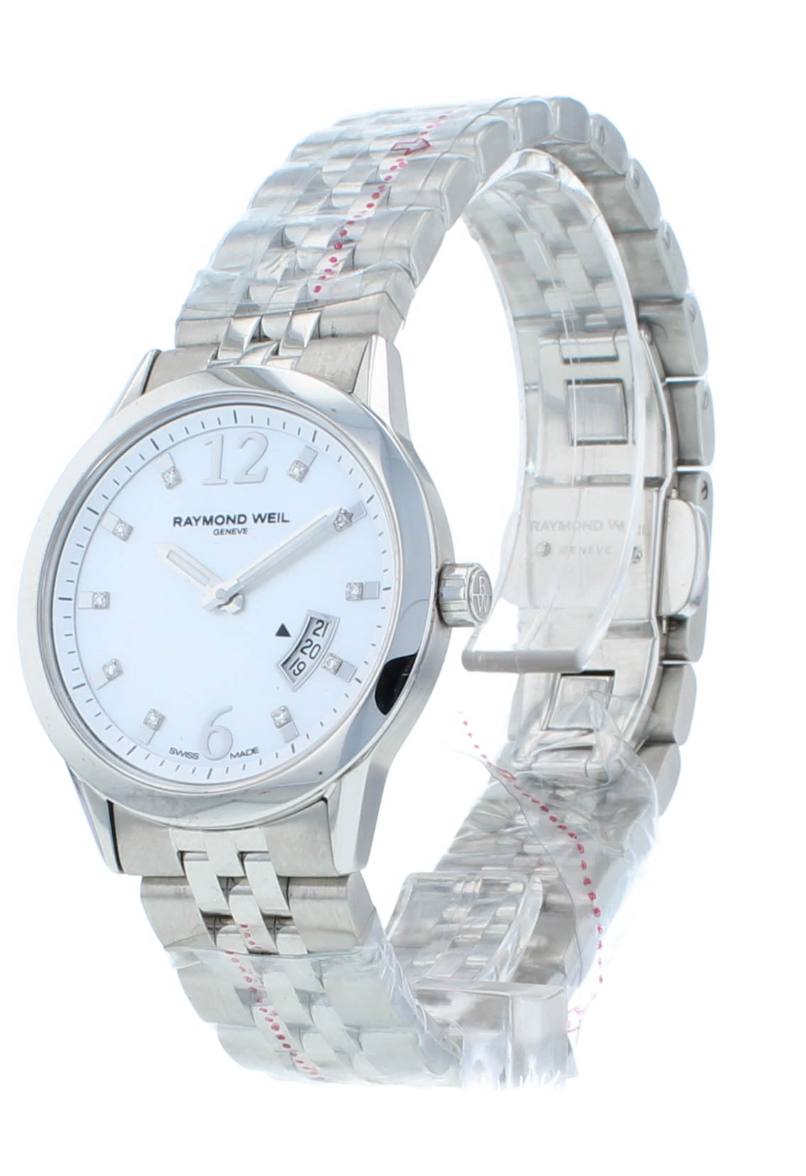 Raymond Weil Freelancer 29mm MOP Diamond Dial Quartz Ladies Watch 5670-ST-05985