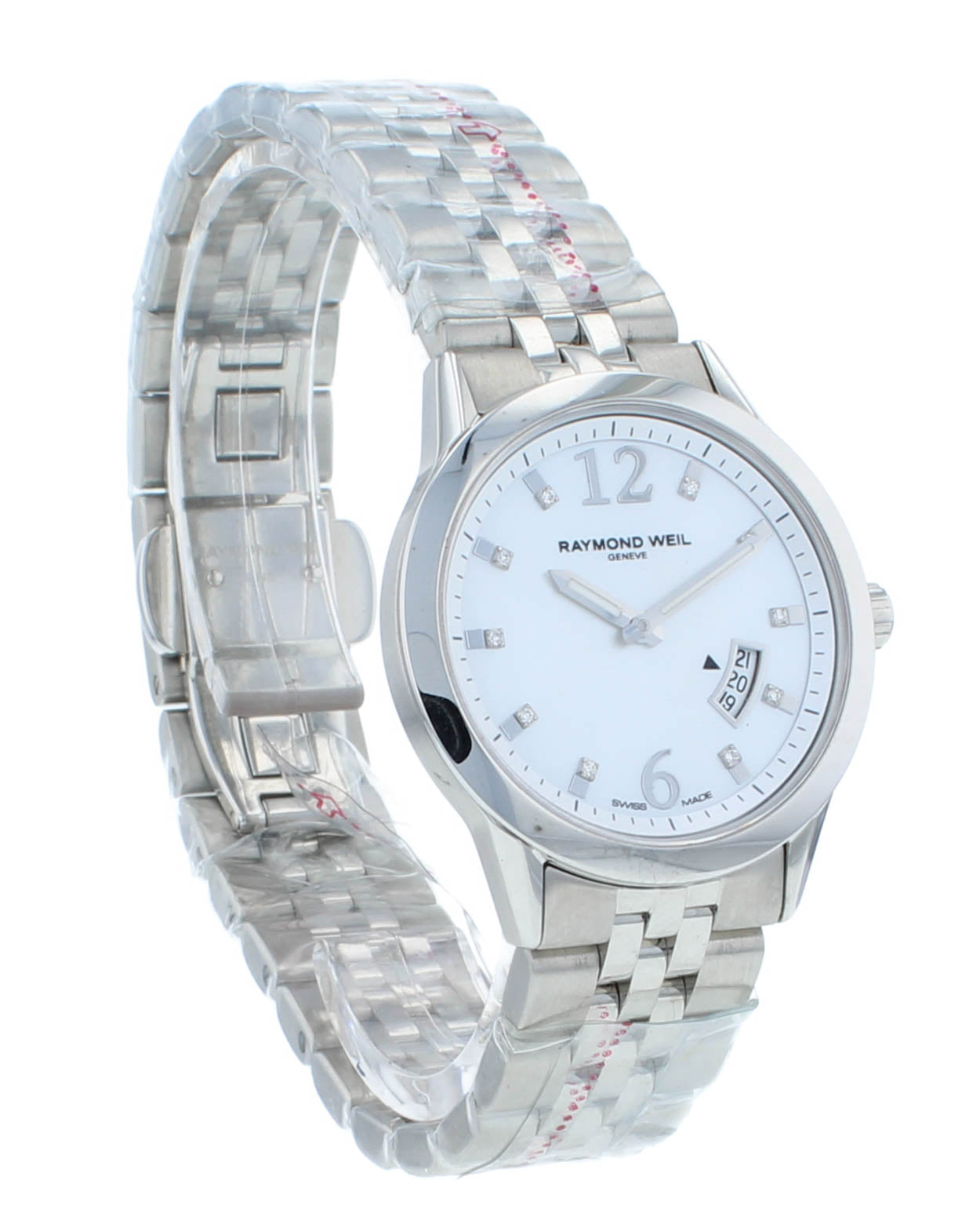 Raymond Weil Freelancer 29mm MOP Diamond Dial Quartz Ladies Watch 5670-ST-05985