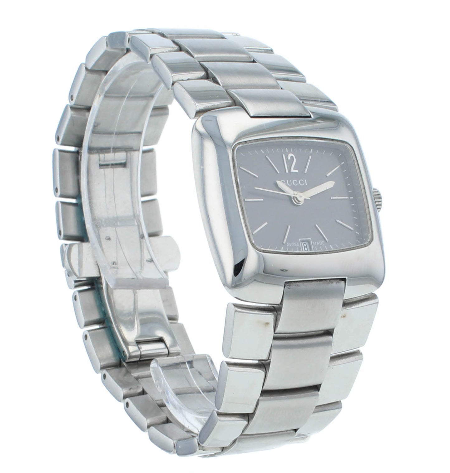 Pre-Owned Gucci 8500L Quartz Stainless Steel 29mm Black Dial Ladies Watch