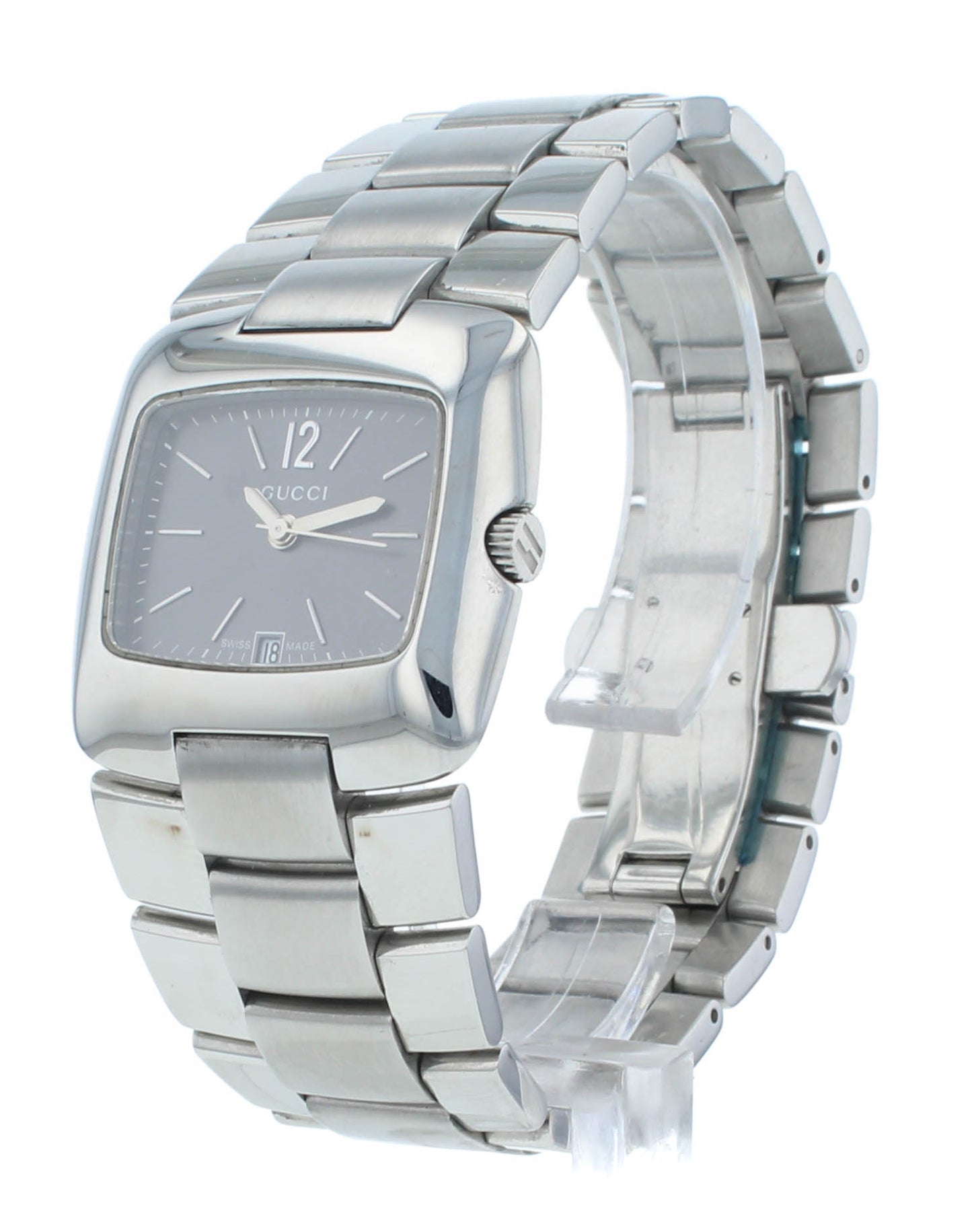 Pre-Owned Gucci 8500L Quartz Stainless Steel 29mm Black Dial Ladies Watch