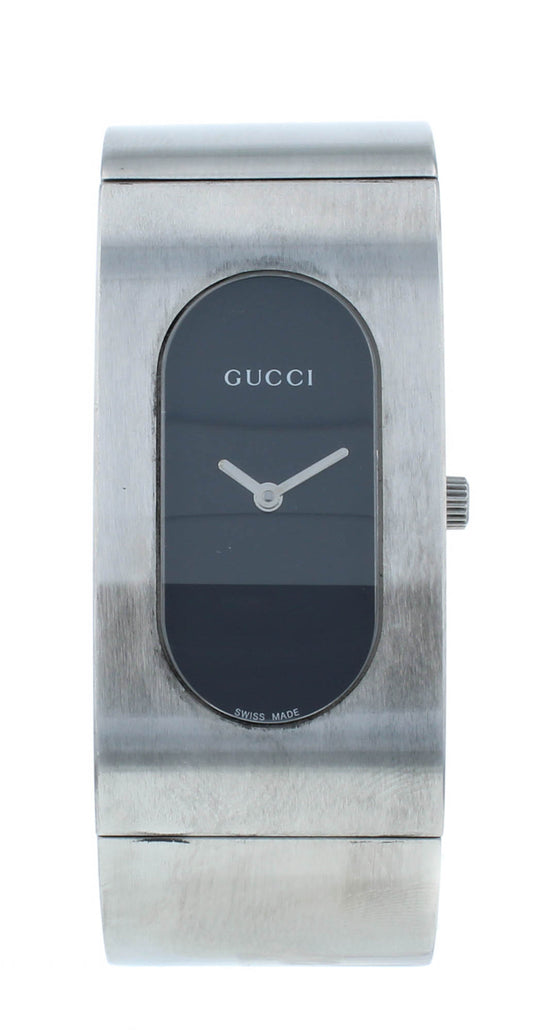 Gucci 2400L Series Black Dial Stainless Steel Quartz 22mm Ladies Watch