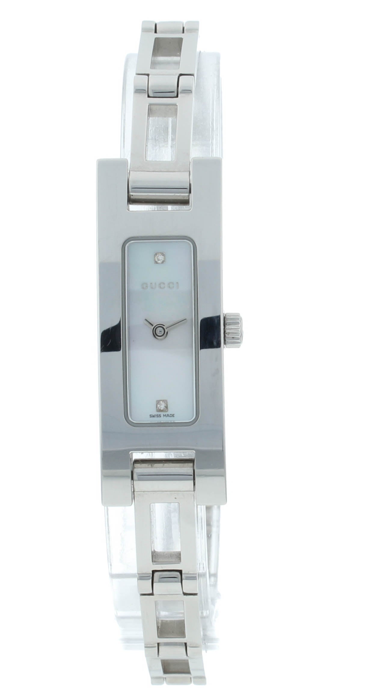 Gucci 3900L Series Stainless Steel White Dial 12mm Quartz Ladies Watch YA039540