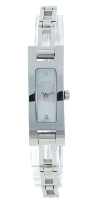 Gucci 3900L Series Stainless Steel White Dial 12mm Quartz Ladies Watch YA039540