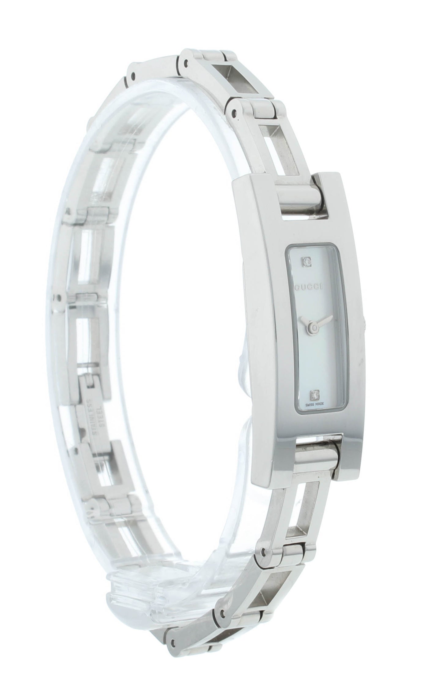 Gucci 3900L Series Stainless Steel White Dial 12mm Quartz Ladies Watch YA039540