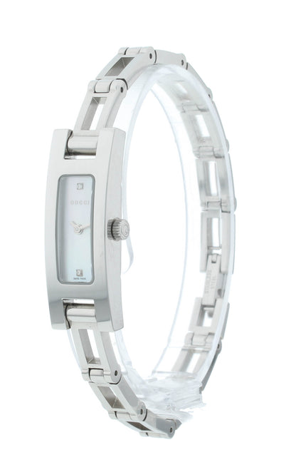 Gucci 3900L Series Stainless Steel White Dial 12mm Quartz Ladies Watch YA039540