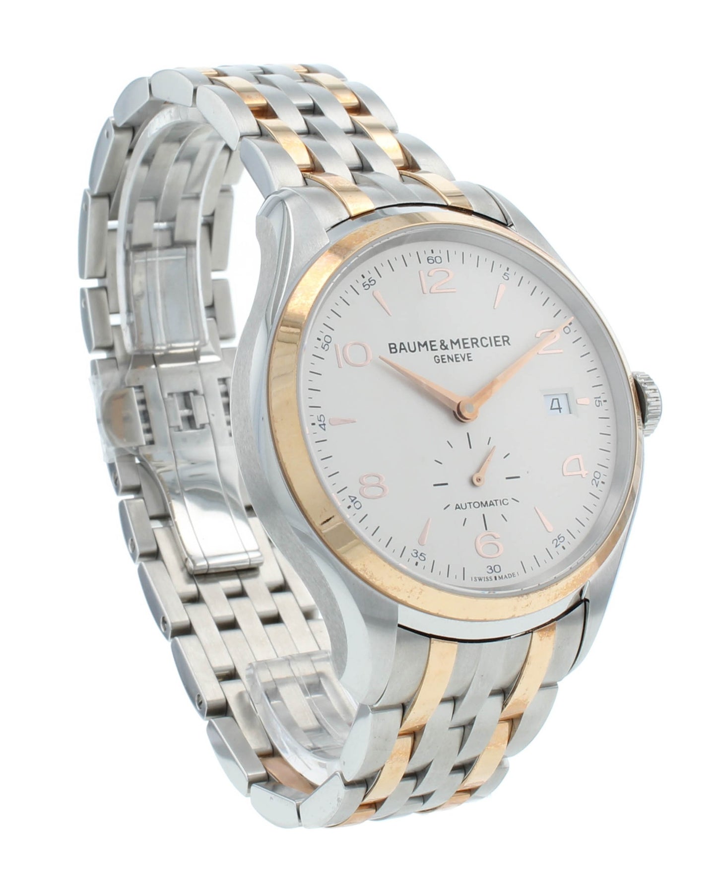 Baume & Mercier Clifton Steel & 18kt Rose Gold 41mm Men's Watch M0A10140