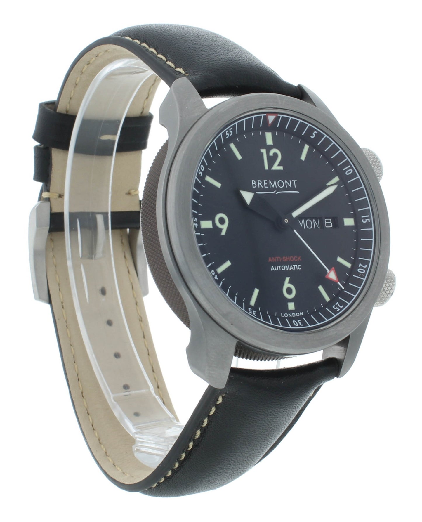 Bremont U-2 Stainless Steel Black Dial 43mm Automatic Men’s Watch U2-R-S