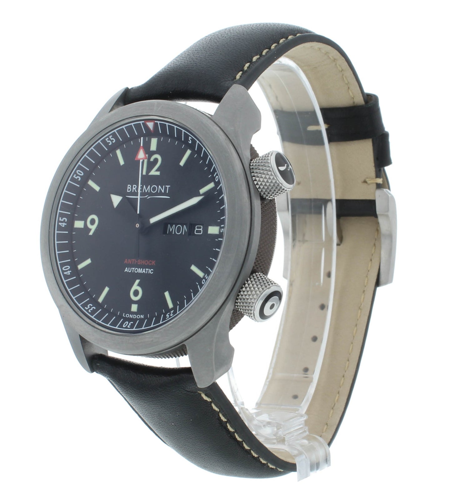 Bremont U-2 Stainless Steel Black Dial 43mm Automatic Men’s Watch U2-R-S