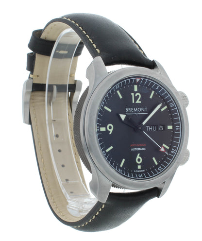 Bremont U-2 Stainless Steel Black Dial 43mm Automatic Men’s Watch U2-R-S