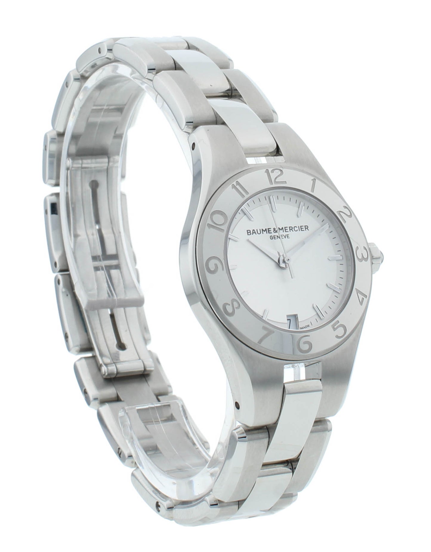 Defective Baume & Mercier Linea Stainless Silver Dial 27mm Ladies Watch M0A10009