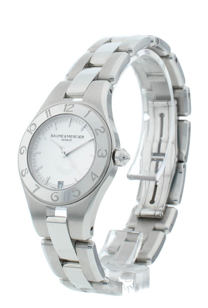 Defective Baume & Mercier Linea Stainless Silver Dial 27mm Ladies Watch M0A10009
