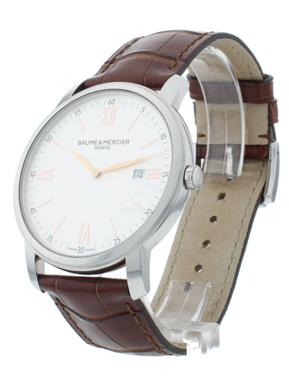 Pre-Owned Baume & Mercier Classima 42mm Silver Dial Quartz Men's Watch M0A10144