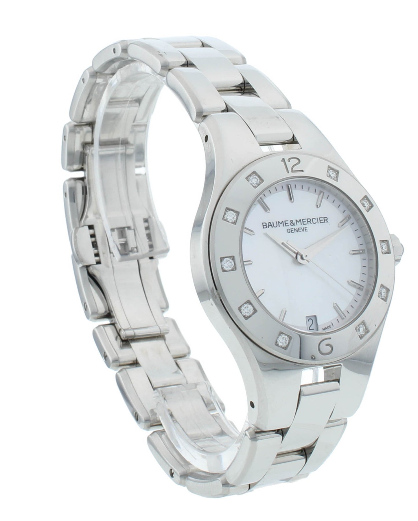 Pre-Owned Baume & Mercier Linea 32mm Quartz MOP Dial Ladies Watch M0A10071