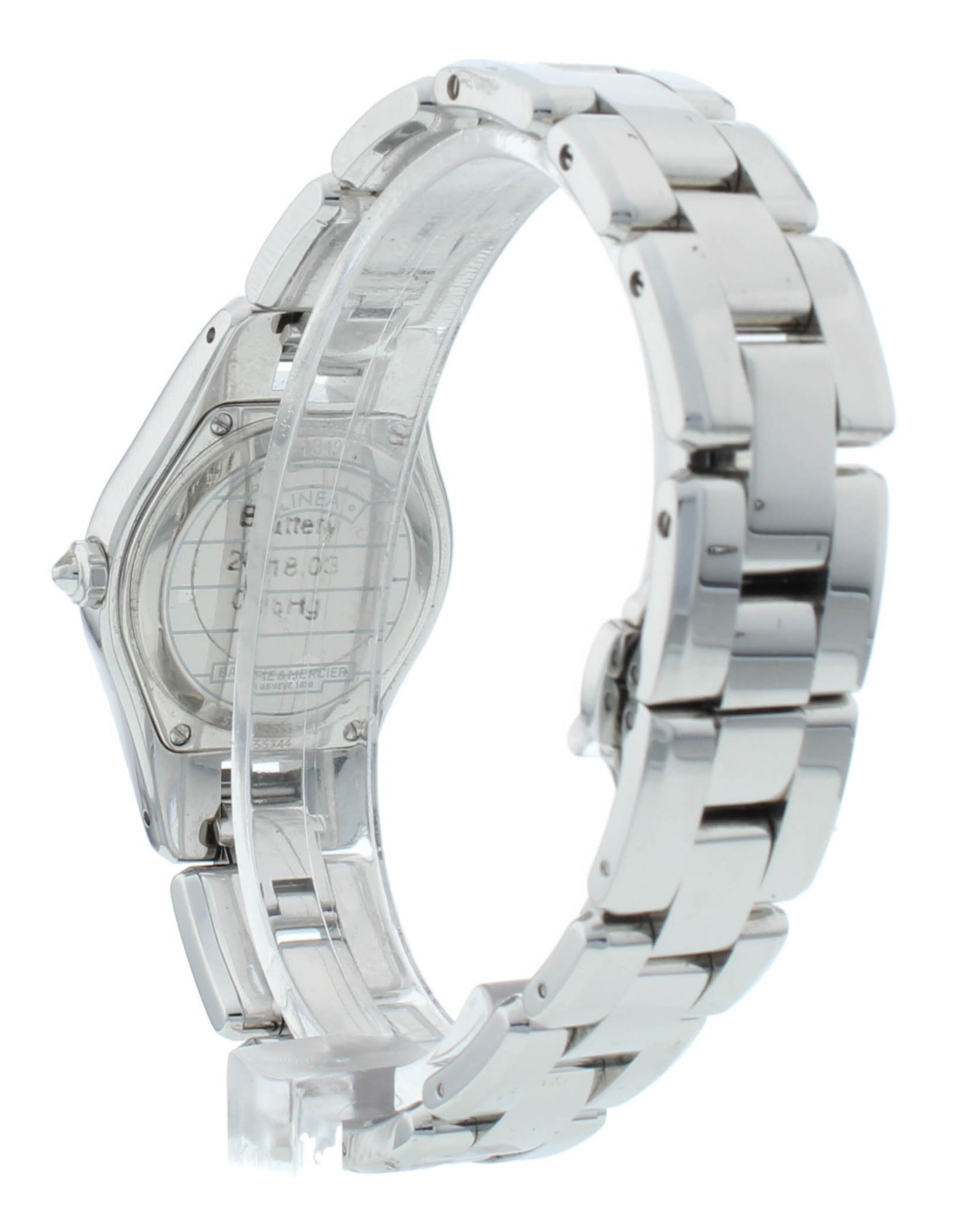 Pre-Owned Baume & Mercier Linea Steel Silver Dial 27mm Ladies Watch M0A10138