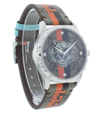 Gucci Tiger G-Timeless 38mm Quartz Brown Dial Men's Watch YA1264186