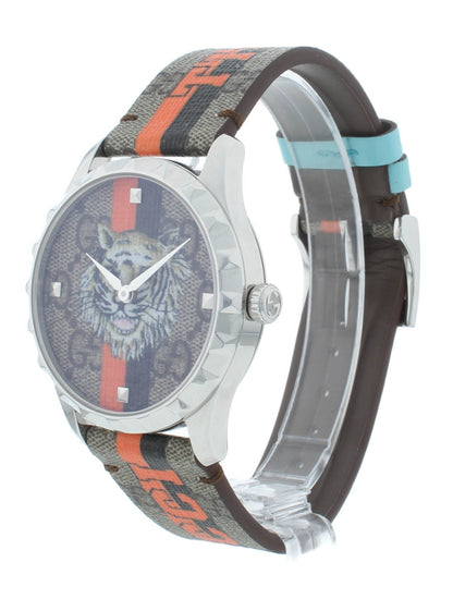 Gucci Tiger G-Timeless 38mm Quartz Brown Dial Men's Watch YA1264186