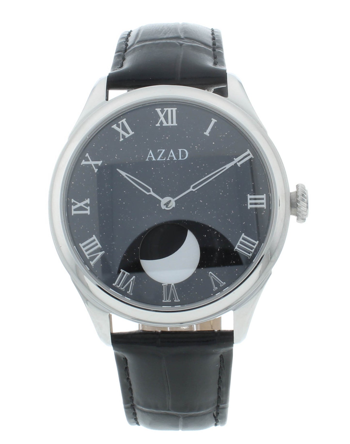 Azad Moon Phase Black White Diamond Dial 41mm Automatic Men's Watch BE1971
