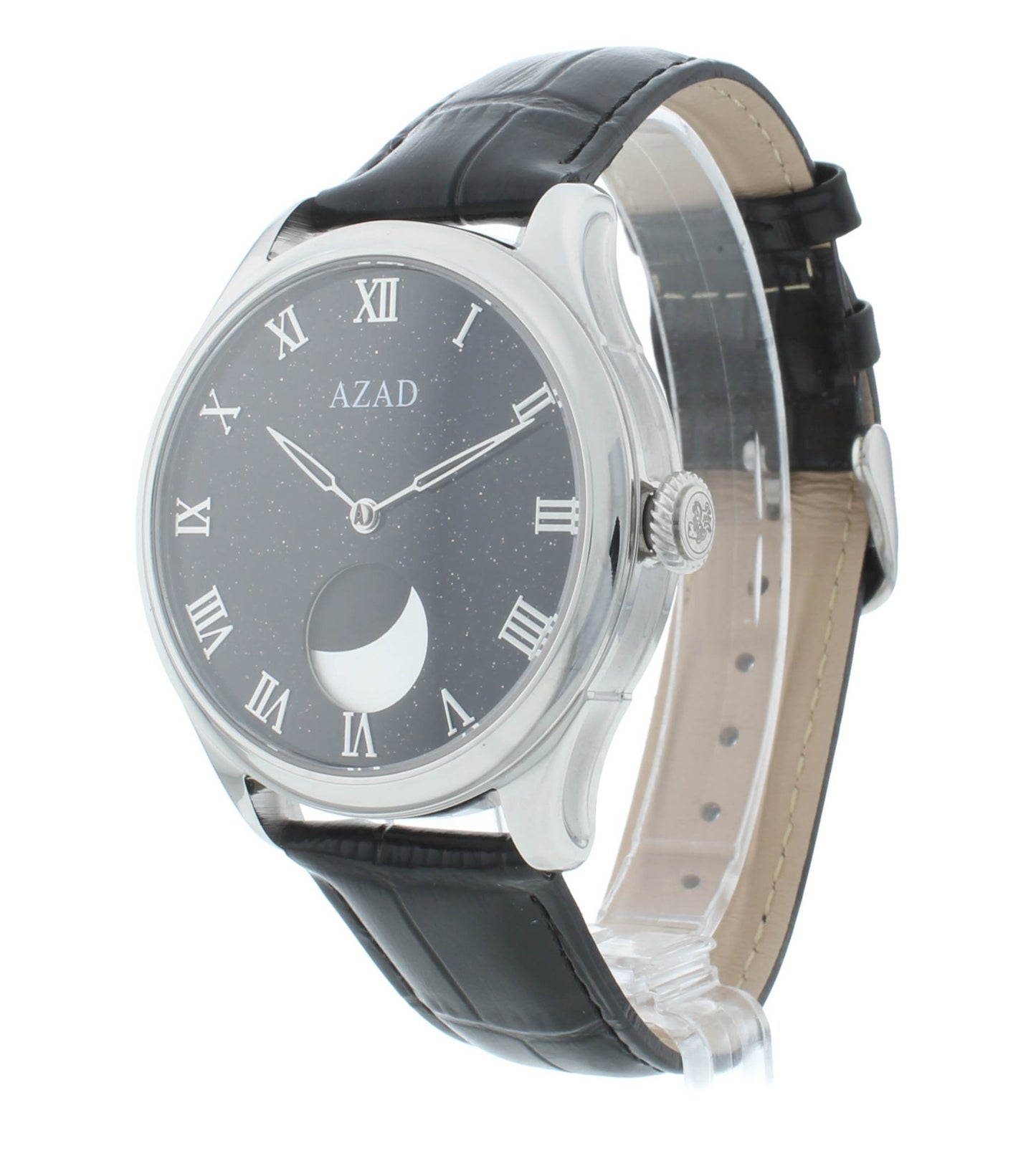 Azad Moon Phase Black White Diamond Dial 41mm Automatic Men's Watch BE1971