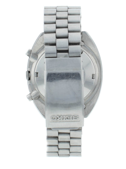 Seiko 6139 Chrono 41mm Automatic Poge Silver Dial Vintage Men's Watch 6139-7070