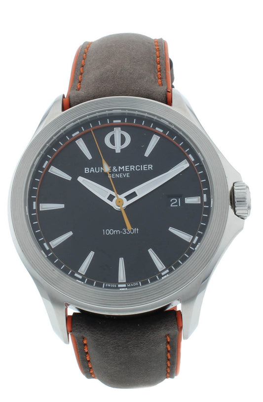 Baume & Mercier Clifton Club Black Dial 42mm Quartz Men's Watch M0A10411