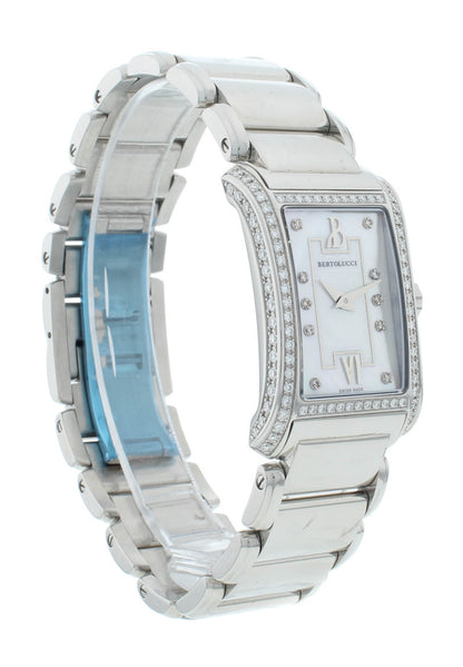 Bertolucci Fascino 23mm Quartz White Diamond Dial Ladies Watch 913.55.41.A.671